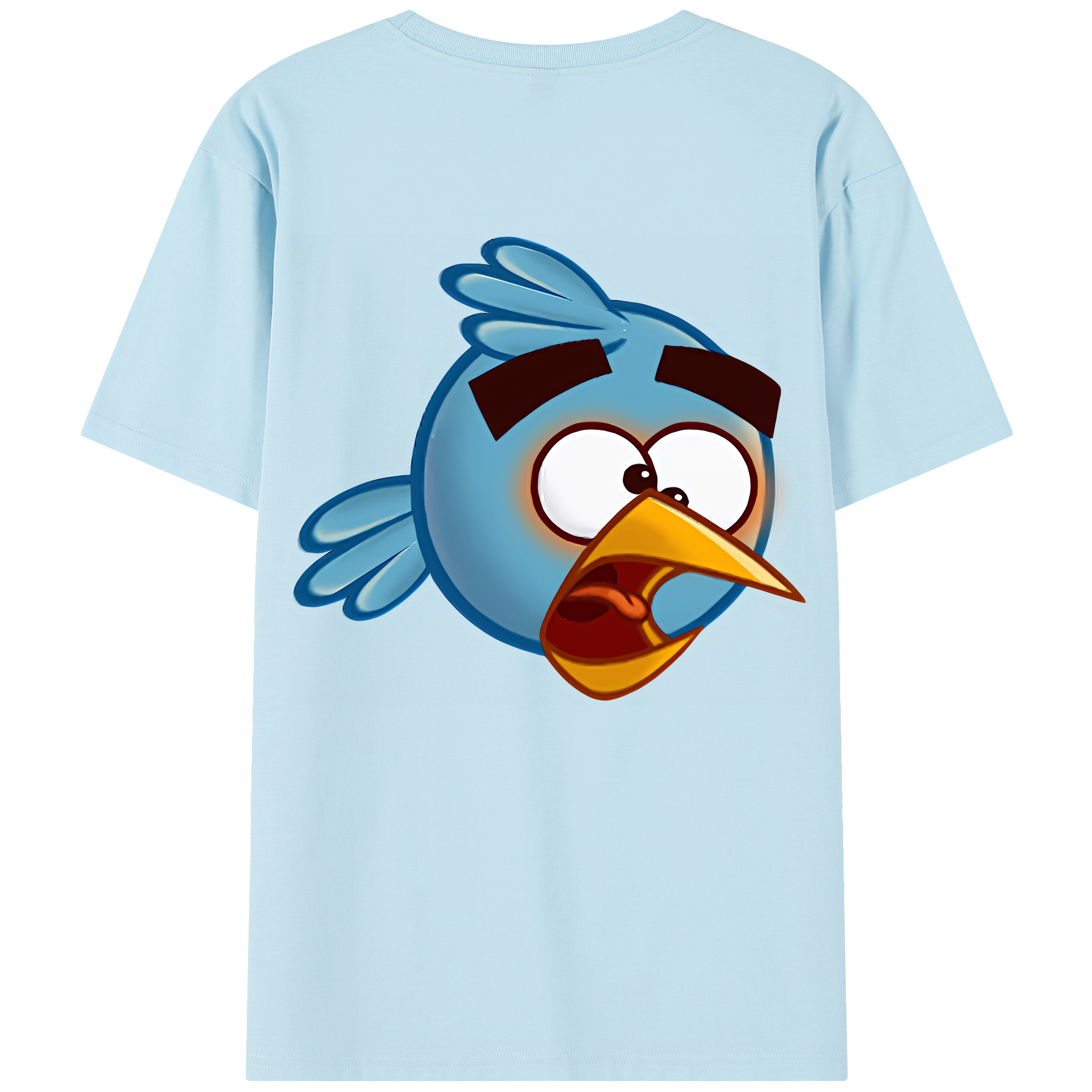（画像用） Angry Birds アングリーバード 綿100％半袖Tシャツ（背面プリント）